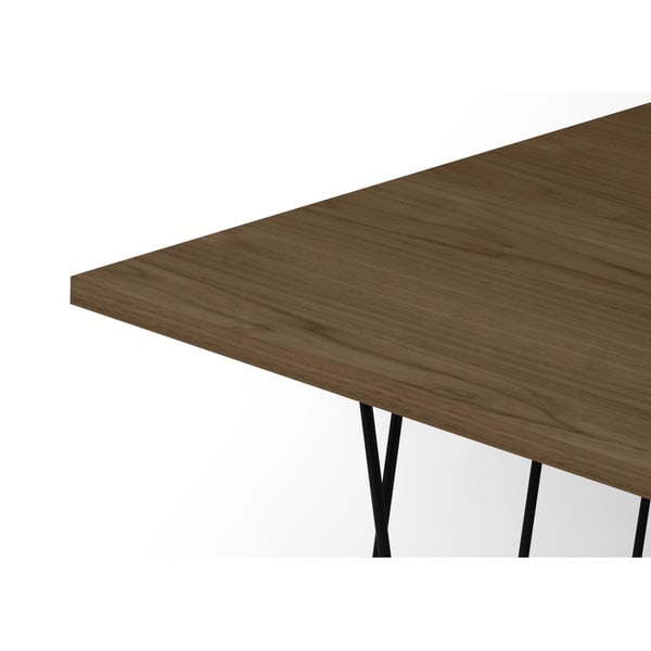 Kavos staliukas su riešutmedžio stalviršiu ir juodomis kojomis TemaHome Helix-image-3