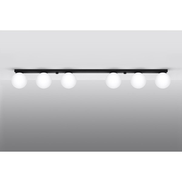 Juodos spalvos lubinis šviestuvas ø 12 cm su stiklo gaubtu Umerta – Sollux-image-3
