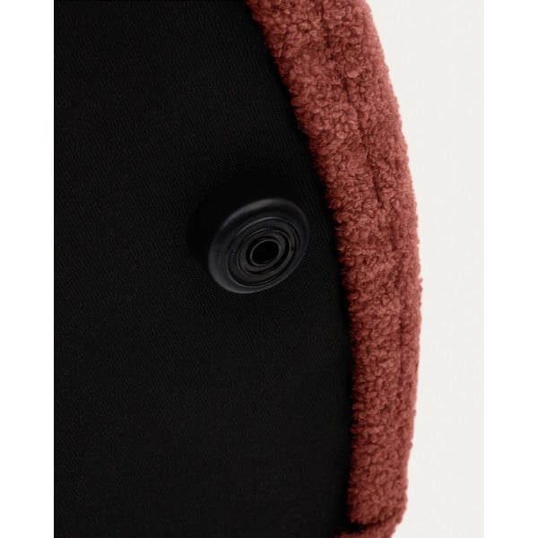 Terakotos spalvos iš boucle pufas Kaeli – Kave Home-image-3