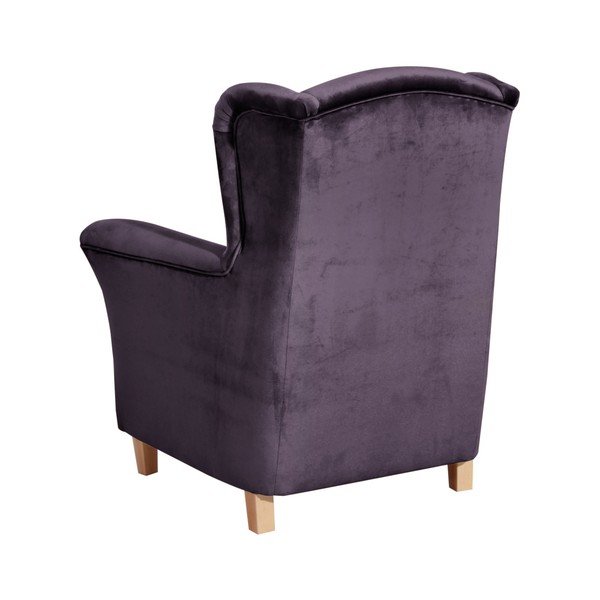 Purpurinės spalvos fotelis Max Winzer Agnetha Suede-image-2