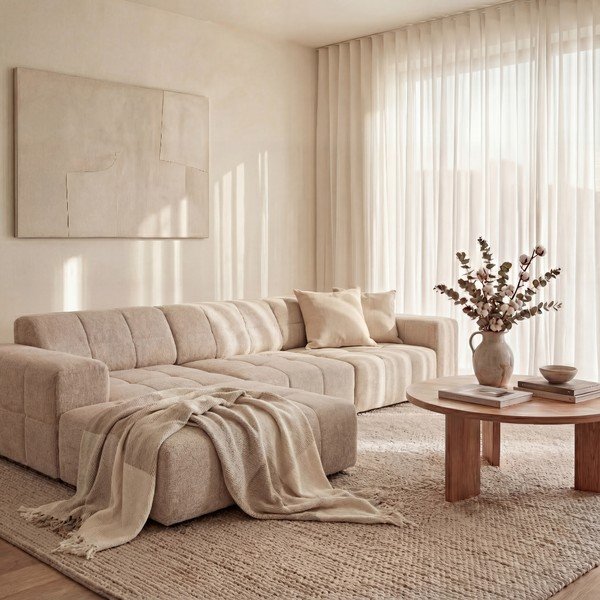 Kampinė sofa smėlio spalvos (su kairiuoju kampu) Chicago – Cosmopolitan Design-image-1