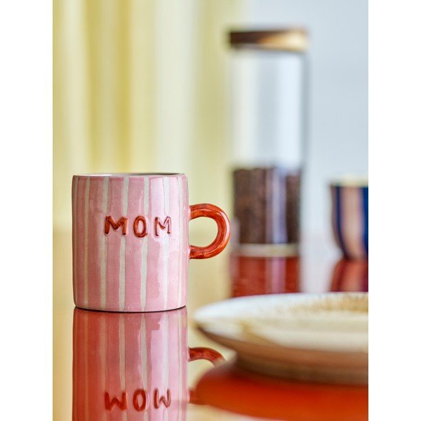 Rožinės spalvos iš keramikos puodelis 325 ml Cherish – Bloomingville-image-1