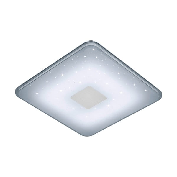 Baltas kvadratinis LED lubinis šviestuvas su nuotolinio valdymo pulteliu "Trio Ceiling", 42,5 x 42,5 cm