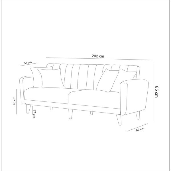Balta sofa lova "Julitta-image-4