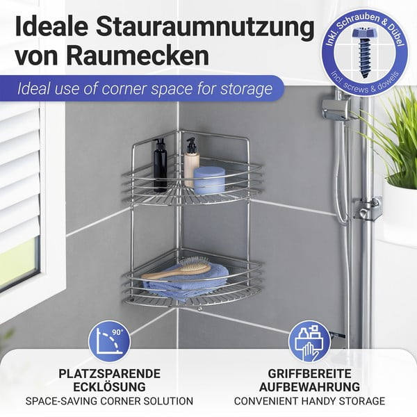 Kampinė vonios kambario lentyna Wenko Milano-image-3