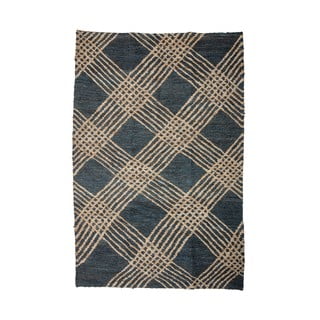 Antracito spalvos iš džiuto kilimas 150x245 cm Cat – Bloomingville