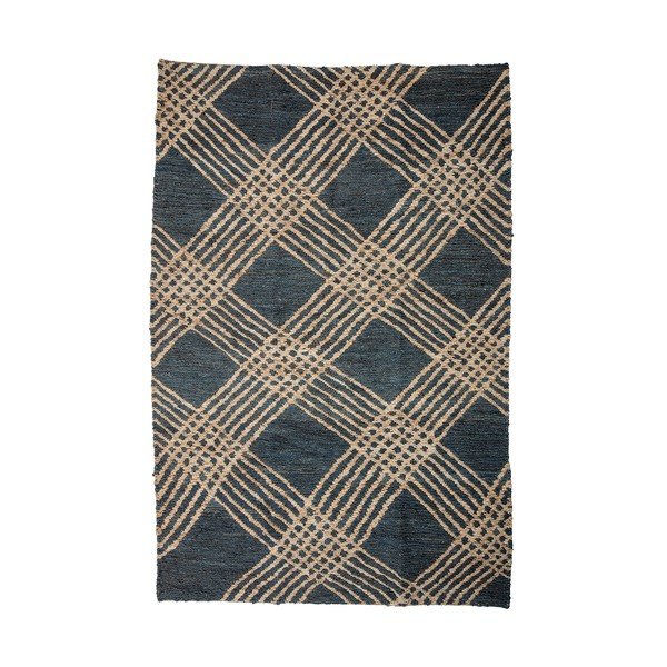 Antracito spalvos iš džiuto kilimas 150x245 cm Cat – Bloomingville