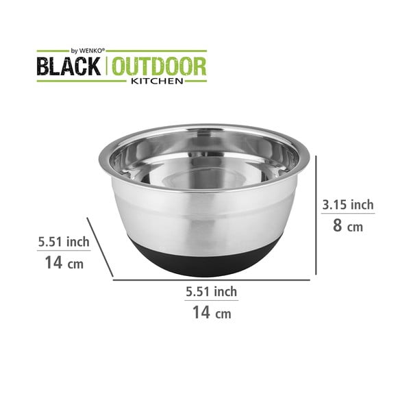 Nerūdijančio plieno dubuo su neslystančiu dugnu Wenko Black Outdoor Kitchen Aru, 600 ml-image-4