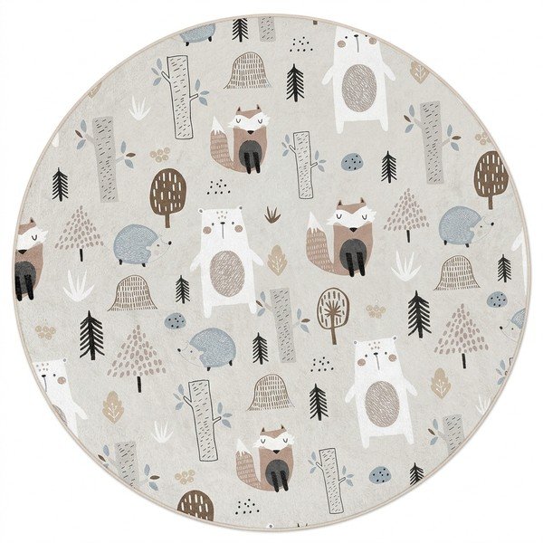 Skalbiamas vaikiškas kilimas ø100 cm Forest Friends – Mila Home