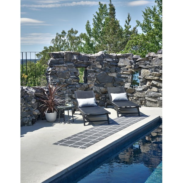 Antracito spalvos lauko kilimas 70x150 cm Ada Granit – Pappelina-image-2