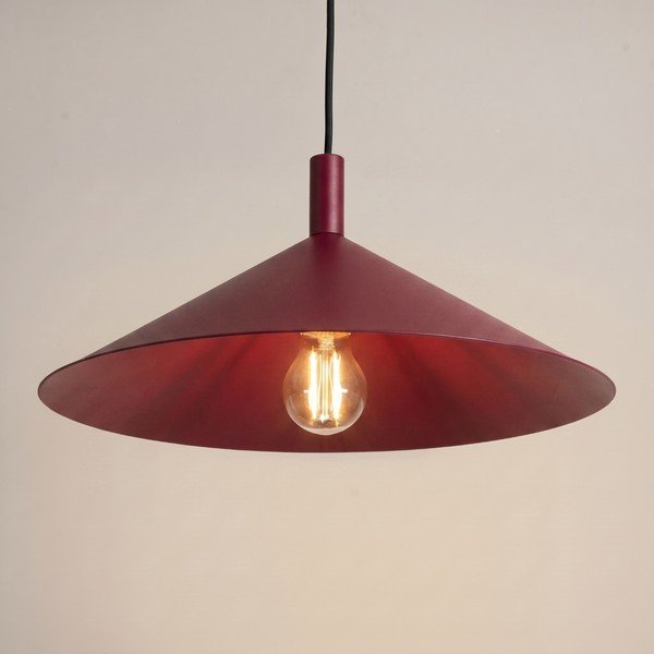 Bordo spalvos iš plieno kabantis šviestuvas ø 40 cm Zylo – Sollux-image-2