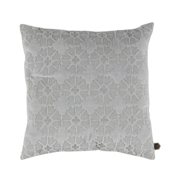Velvetinė šviesiai pilka "BePureHome Gossip" pagalvė, 50 x 50 cm