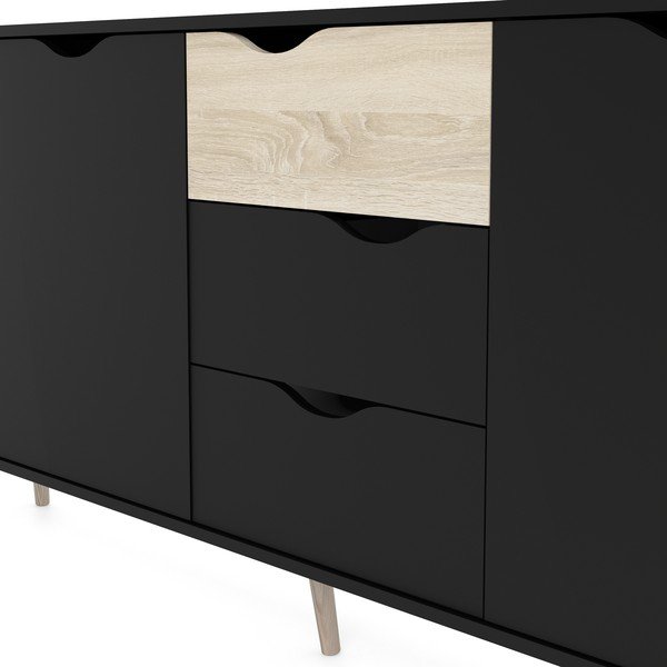 Juoda komoda Tvilum Oslo, 196 x 82 cm-image-1