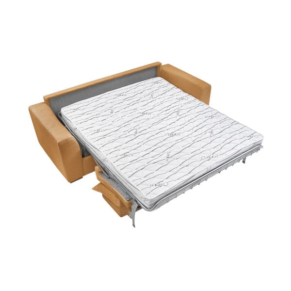 Iš kordinio velveto sulankstoma sofa garstyčių spalvos 225 cm Augustin – Bobochic Paris-image-4