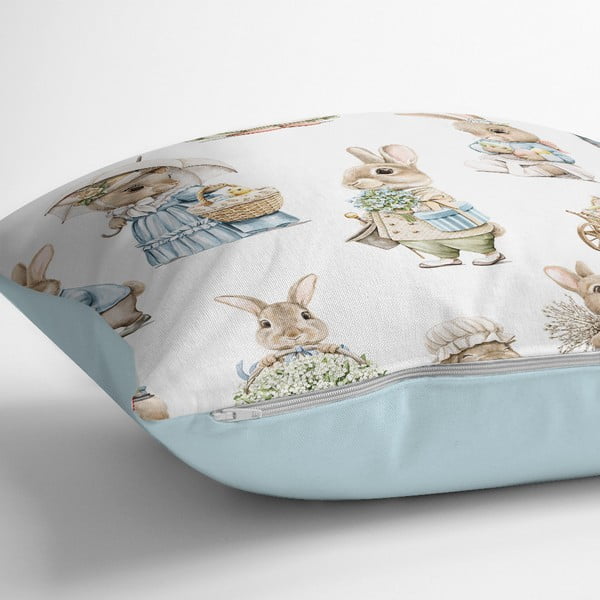 Dekoratyviniai pagalvių užvalkalai 4 vnt. su Velykų motyvu 43x43 cm – Mila Home-image-3