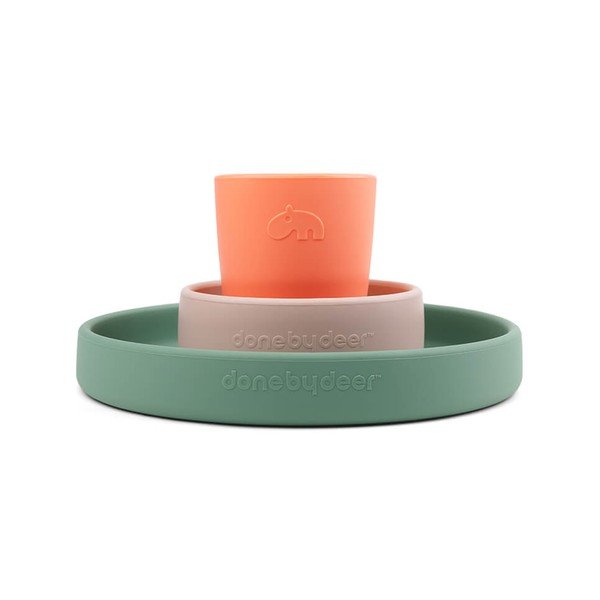 Plastikinis vaikiškas valgomojo rinkinys 3 vnt. Croco - Done by Deer-image-1