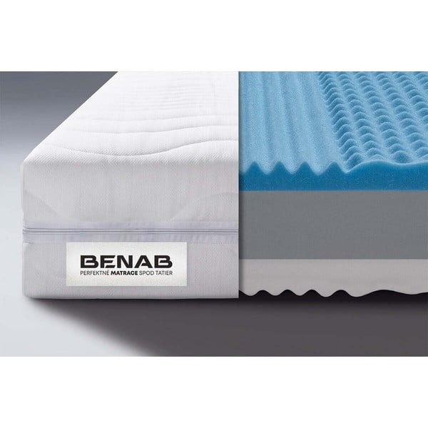 Kietas/vidutinio kietumo putų dvipusis čiužinys 180x200 cm BonLife - BENAB-image-1