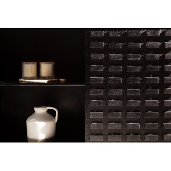 Juodos spalvos iš mango masyvo šoninė spintelė 200x80x40 cm Inaya – MOME-image-2