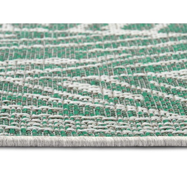 Žalios ir smėlio spalvos lauko kilimas NORTHRUGS Monstera, 140 x 200 cm-image-3