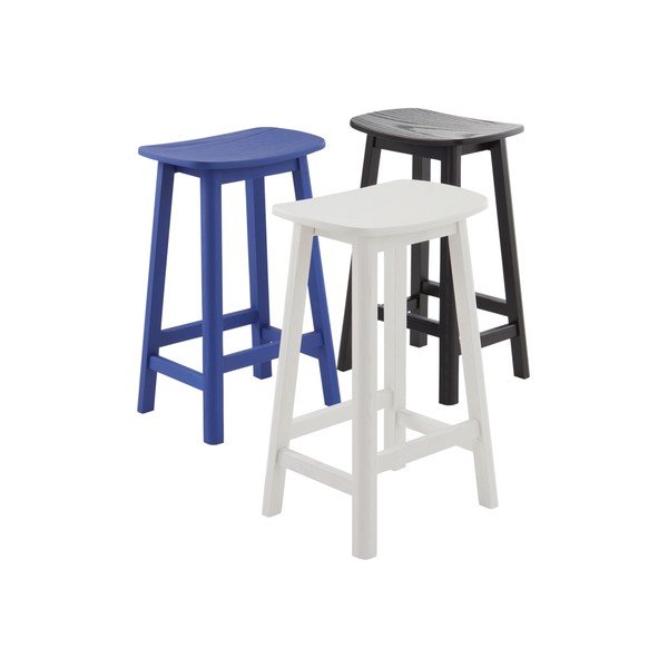 Baltos spalvos iš uosio masyvo baro taburetė (sėdynės aukštis 65 cm) Selene – Jotex-image-4