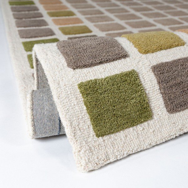 Rankų darbo žalios spalvos iš vilnos kilimas 200x290 cm Renga Wool – Flair Rugs-image-2