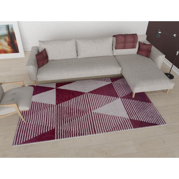 Skalbiamas kilimas bordo spalvos 80x150 cm – Vitaus-image-1