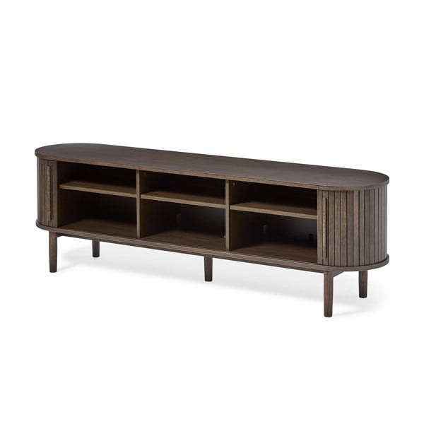 Rudos spalvos TV spintelė iš ąžuolo 180x56x40 cm Meta – Unique Furniture-image-1