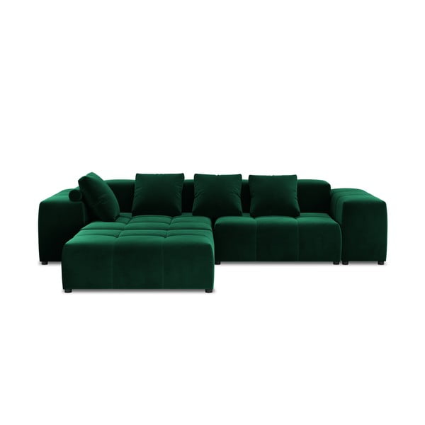 Žalio aksomo kampinė sofa (kintama) Rome Velvet - Cosmopolitan Design
