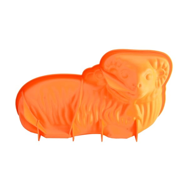Oranžinė silikoninė forma avinėliui Orion Easter, 31 x 17 cm