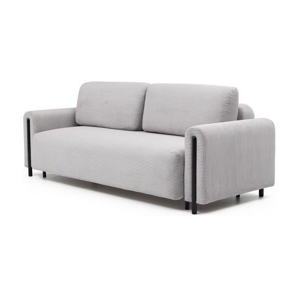 Šviesiai pilkos spalvos iš kordinio velveto sulankstoma/su sandėliavimo vieta sofa 244 cm Arcadova – ELTAP-image-2