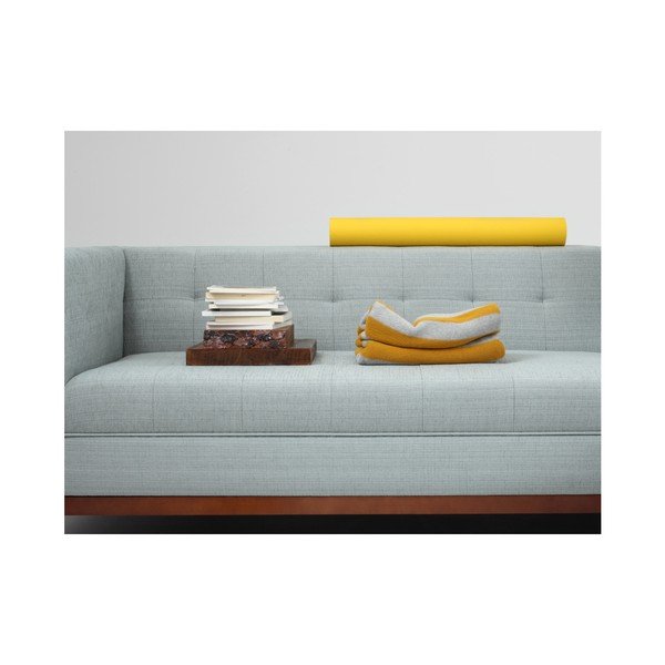 Šviesiai turkio spalvos kampinė sofa su šezlongu dešinėje pusėje-image-2