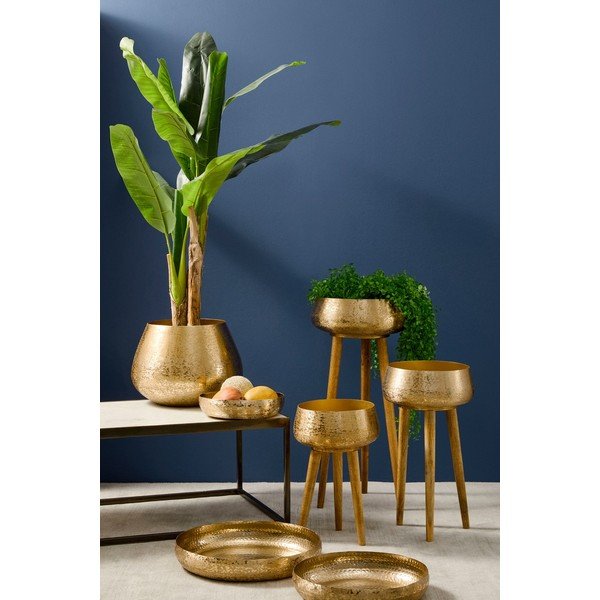 Iš metalo rankų darbo gėlių vazonų dangteliai 3 vnt. ø 37,5 cm Varanasi – Bizzotto-image-1