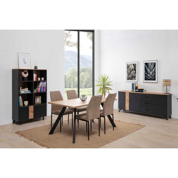 Valgomojo stalas su ąžuoliniu stalviršiu 90x160 cm Texas - Marckeric-image-4