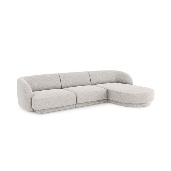 Šviesiai pilka kampinė sofa (dešinysis kampas) Miley - Micadoni Home-image-2