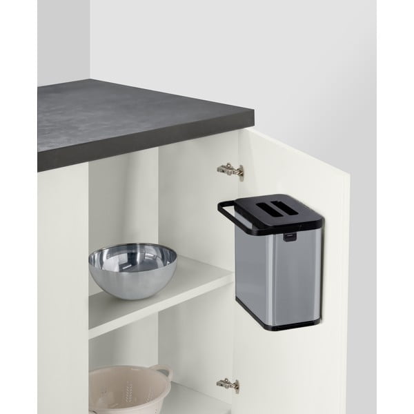 Matinės sidabrinės spalvos maisto atliekų šiukšliadėžė 3 l Colin – Wenko-image-1