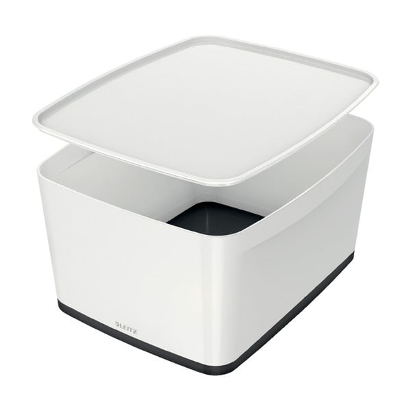 Baltos ir juodos spalvos dėžutė su dangteliu MyBox - Leitz
