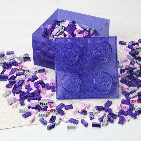 Violetinės spalvos iš plastiko vaikiška daiktadėžė 25x25x18 cm – LEGO®-image-2