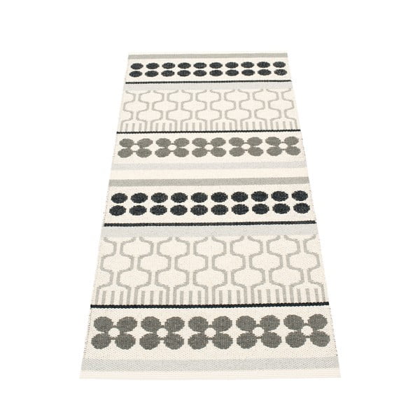 Pilkos spalvos/kreminės spalvos lauko kilimas 70x180 cm Asta Warm Grey – Pappelina-image-1