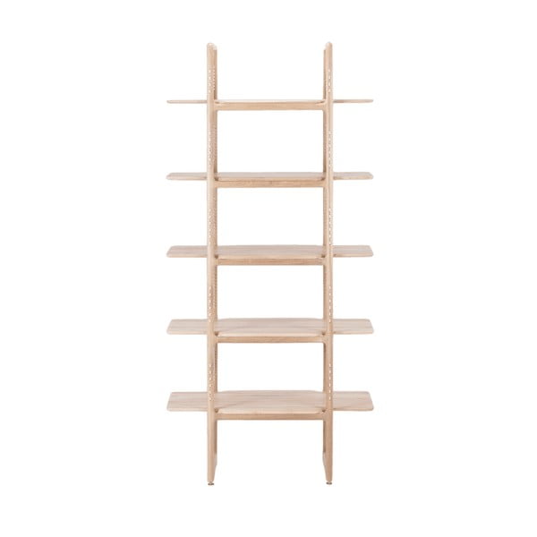 Ąžuolo masyvo knygų lentyna Gazzda Muse, aukštis 216 cm