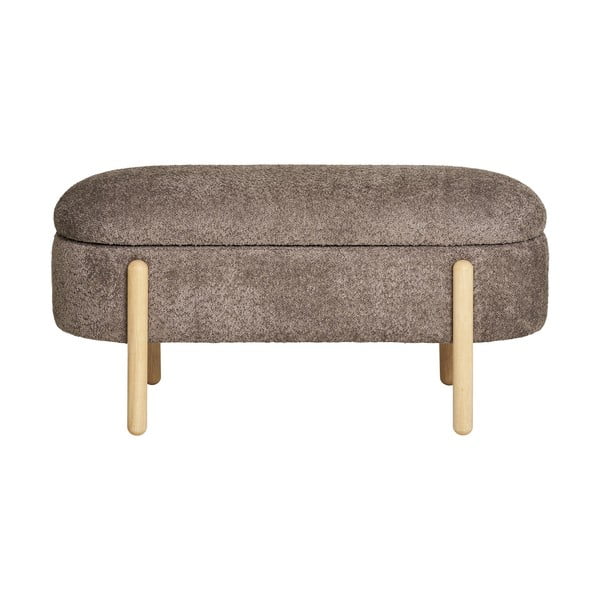 Rudos spalvos iš boucle suolas Branca – House Nordic