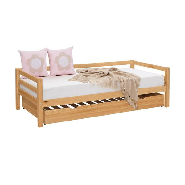 Ištraukiama iš pušies masyvo vaikiška lova natūralios spalvos 90x200 cm Alpi – Støraa-image-2