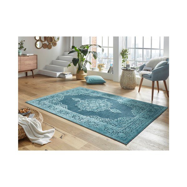 Mėlynas viskozės kilimas Mint Rugs Willow, 120 x 170 cm-image-1