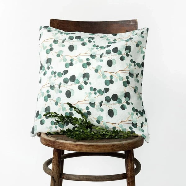 Iš lino dekoratyvinis pagalvės užvalkalas 40x40 cm Eucalyptus – Linen Tales