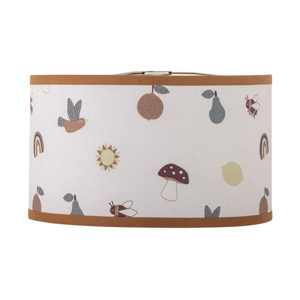 Baltos spalvos/rudos spalvos vaikiškas šviestuvo gaubtas ø 34 cm su tekstiliniu gaubtu Agnes – Bloomingville Mini-image-2