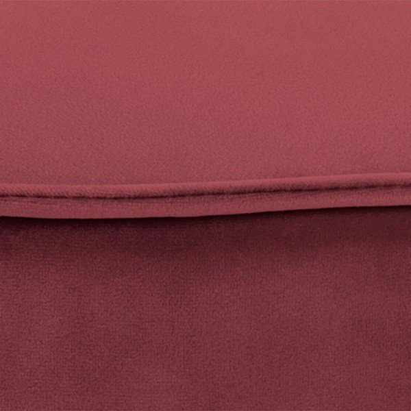 Koralinės rožinės spalvos aksominis pufas Actona Mie, ⌀ 60 cm-image-1