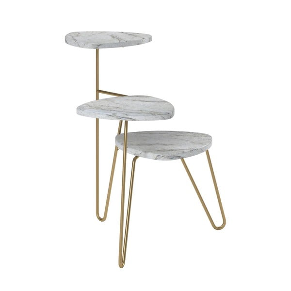 Baltos ir auksinės spalvos gėlių stovas Novogratz Athena-image-1