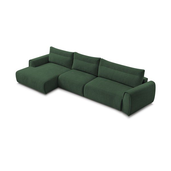 Kampinė sofa tamsiai žalios spalvos Aden – Bobochic Paris-image-4