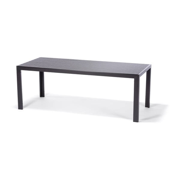 Sodo valgomojo baldų komplektas 6 asmenims su juoda kėde Paris ir stalu Viking, 90 x 205 cm-image-2