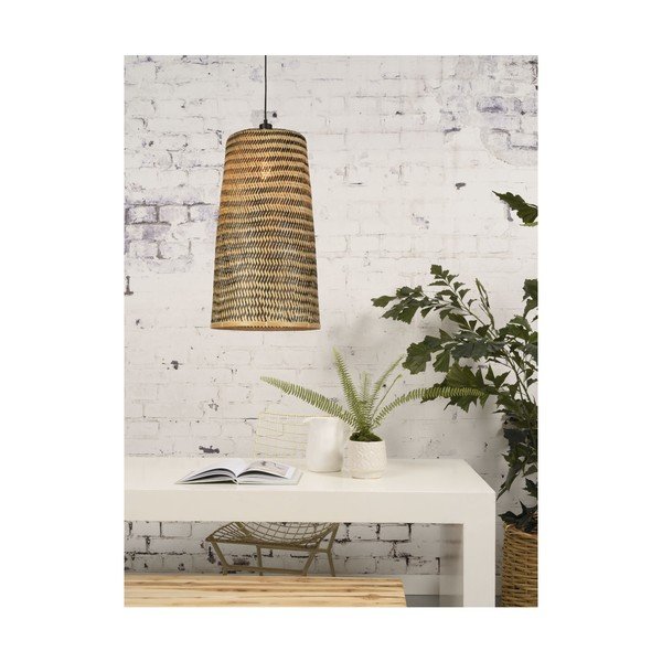 Pakabinamas bambukinis šviestuvas Good&Mojo Kalimantan, ⌀ 37 cm-image-3