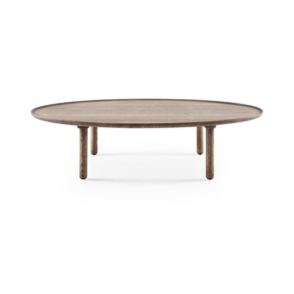 Rudos spalvos iš ąžuolo masyvo kavos staliukas 65x120 cm Mu – Gazzda